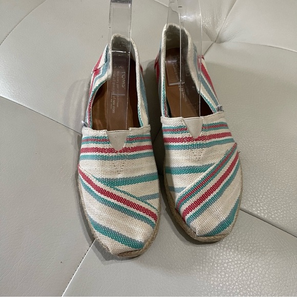 NWOT Toms Alpargata stripe shoes size 7 - Picture 3 of 9